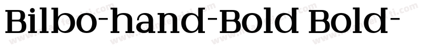 Bilbo-hand-Bold Bold字体转换
